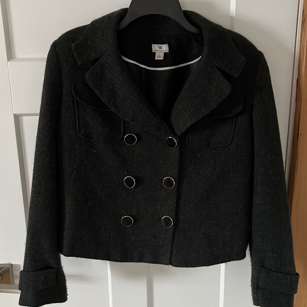 Worthington dark charcoal pea coat size L